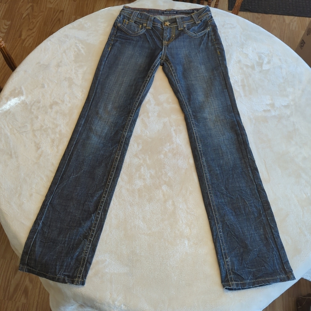 VTG Rifle Jeans Women's Size 26 Low Rise Boot Cut Dark Wash Stretch Y2K